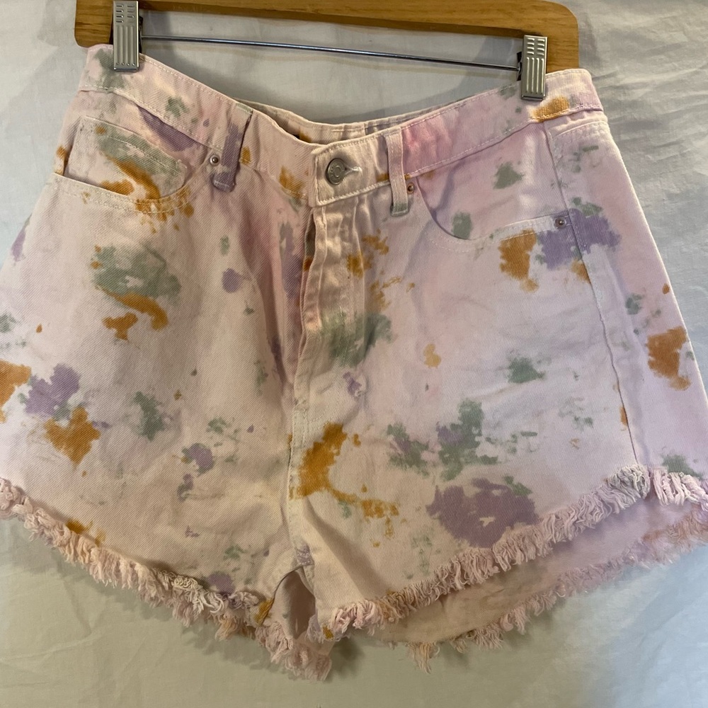 Wild Fable- Tie dye High Waisted Button up Shorts- Size 14